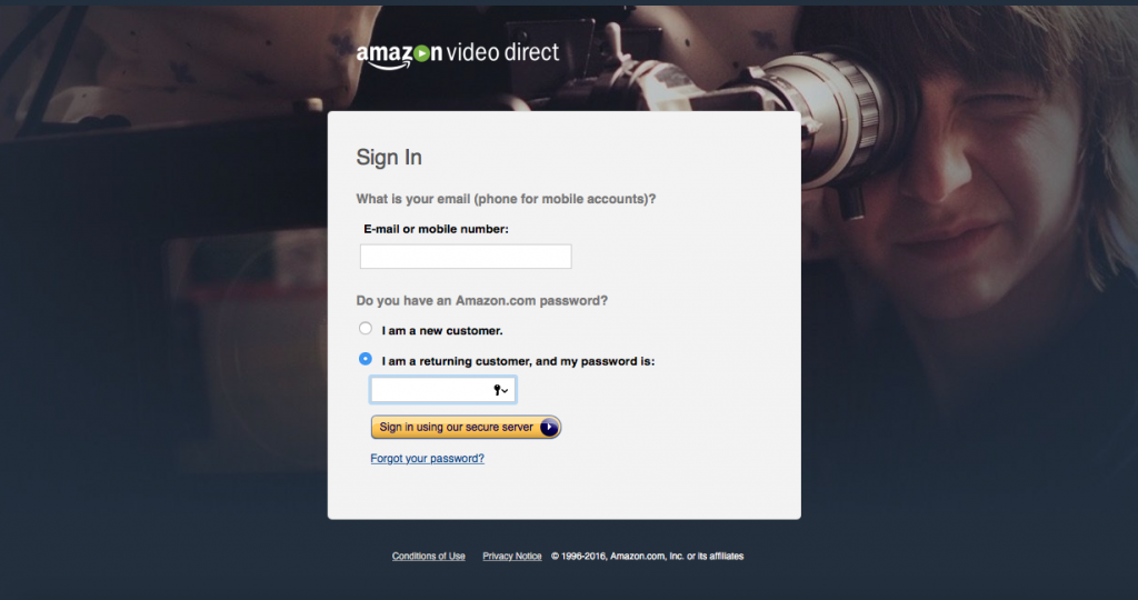 Screenshot Amazon Video Direct